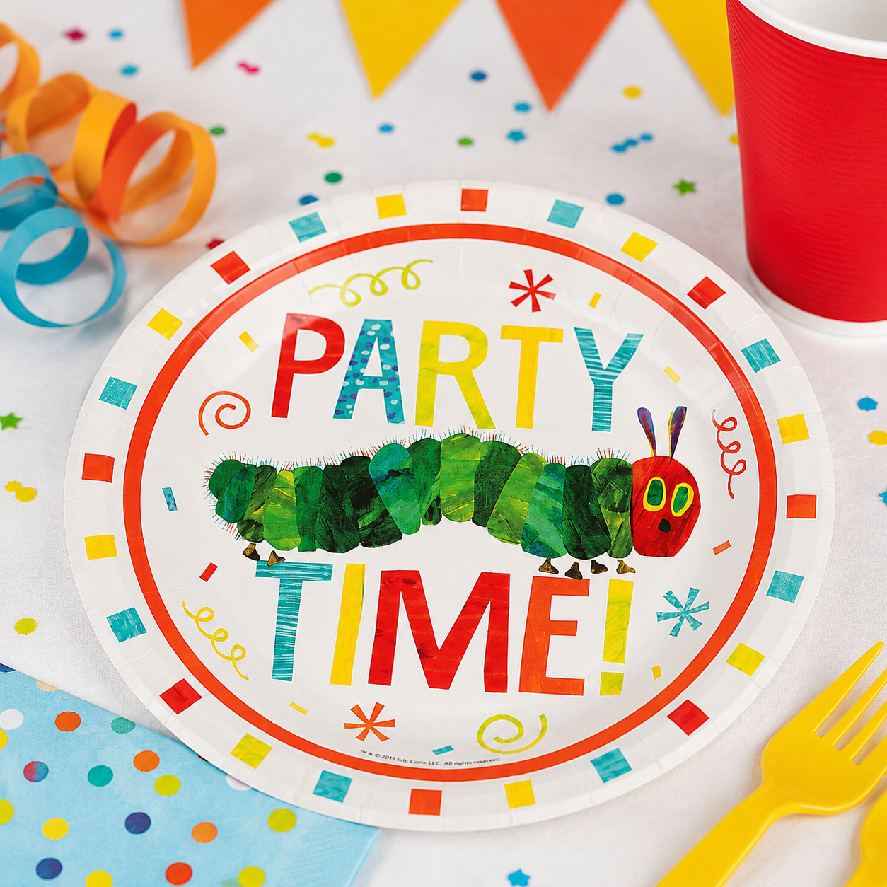 The Very Hungry Caterpillar Round Paper Dessert Plates-8Pk